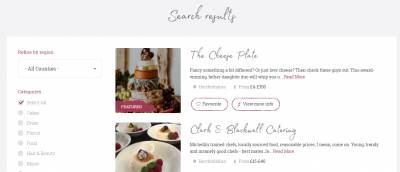 Cherrypicked Weddings Category Search