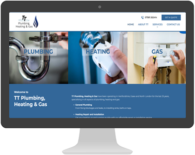 Screenshot of TT Plumbing, Heating and Gas