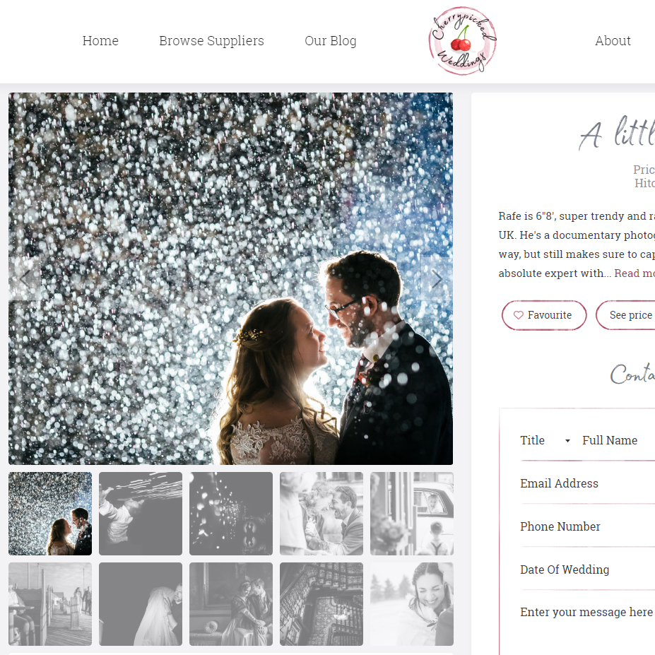 Cherrypicked Weddings Supplier Page