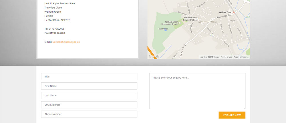  contact enquiry form google map   screenshot
