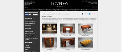  antique furniture sales e commerce screenshot