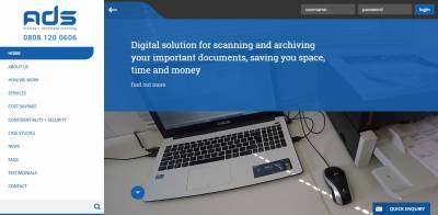 Archive Document Scanning homepage