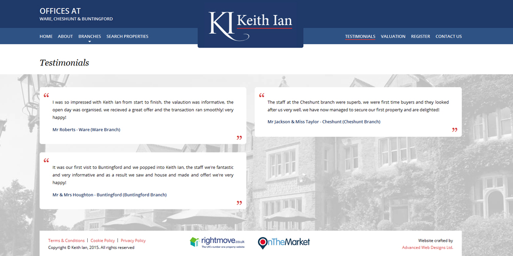 Keith Ian Testimonials PAge