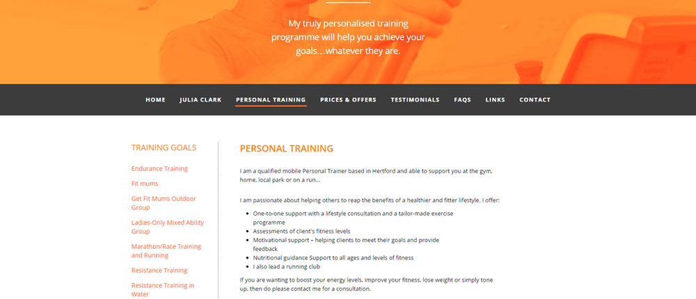  fitness personal training page copy banner content-managed-screenshot
